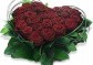 Kytice/dekorace ve tvaru srdce z červených růží - Červené srdce z lásky