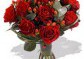 Kytice červených růží, hyperikum a eukalyptu| rozvoz květin | Doručení květin po Praze | poslat květiny | květiny dovoz